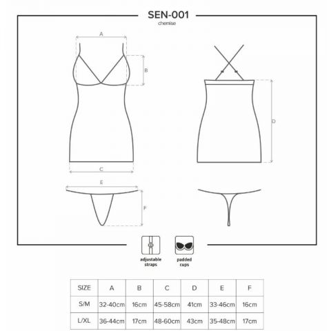 Lenjerie pentru femei Babydoll Obsessive Sensual SEN-001