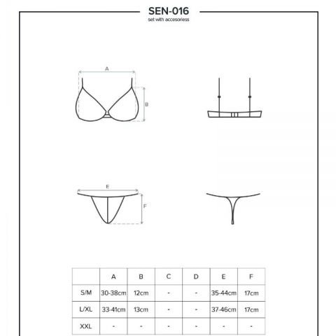 Lenjerie pentru femei Body Obsessive Sensual SEN-016