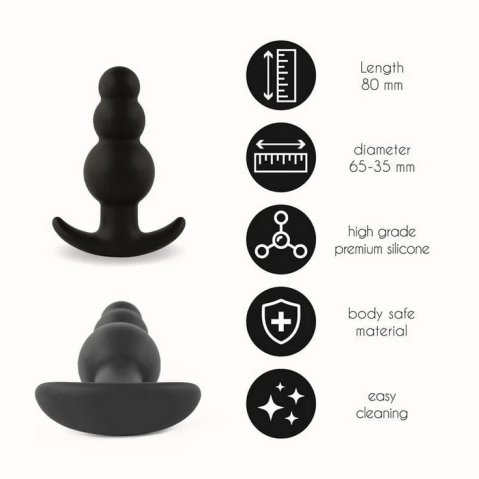 Jucarii Sexuale Plug anal Nr.1 FeelToys negru