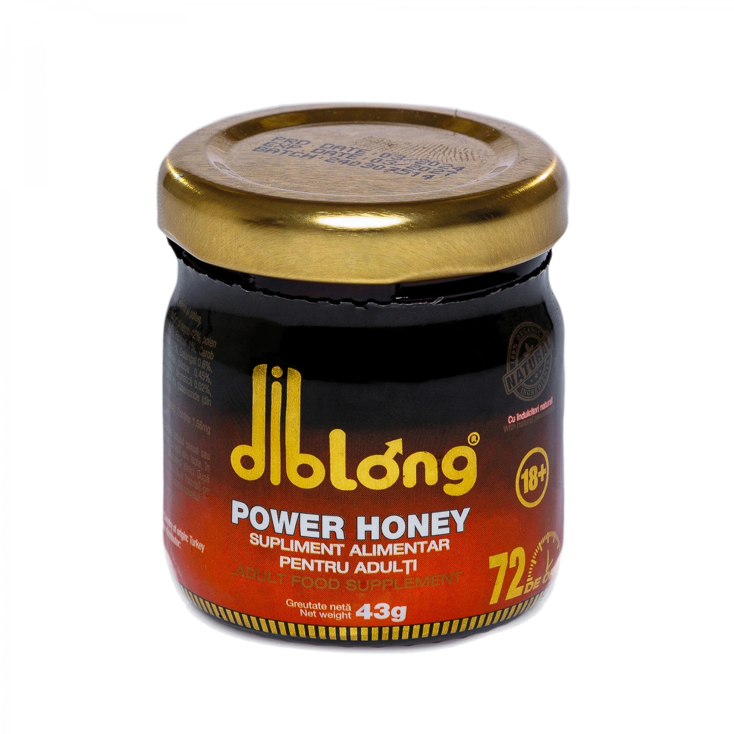 Miere afrodisiac Diblong Power Honey, unisex, 43 gr